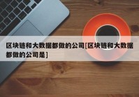 区块链和大数据都做的公司[区块链和大数据都做的公司是]